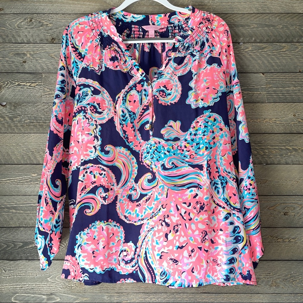 🪼🩵 EUC Lilly Pulitzer Elsa Top🩵🪼